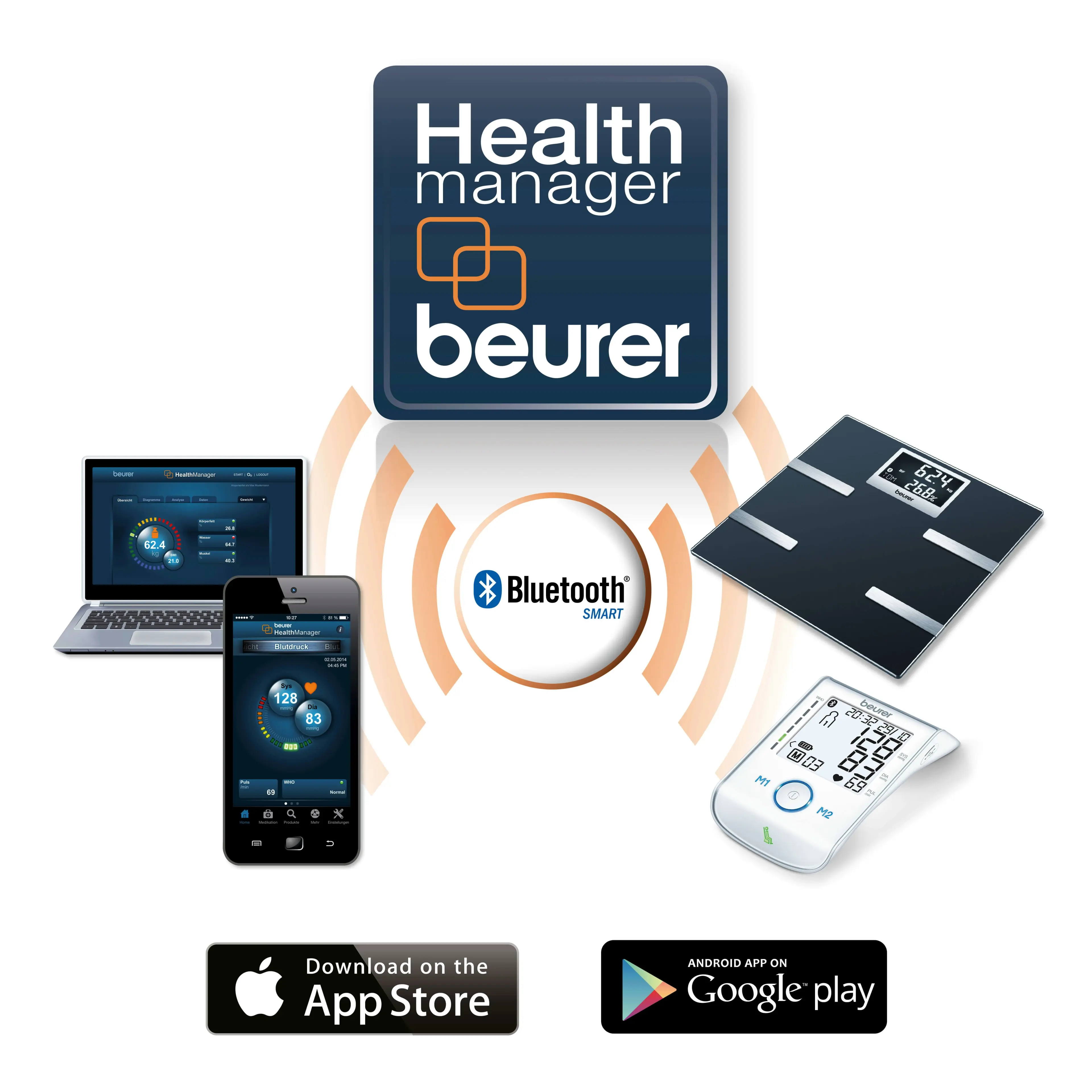 Beurer Bluetooth Diagnostic Bathroom Scale