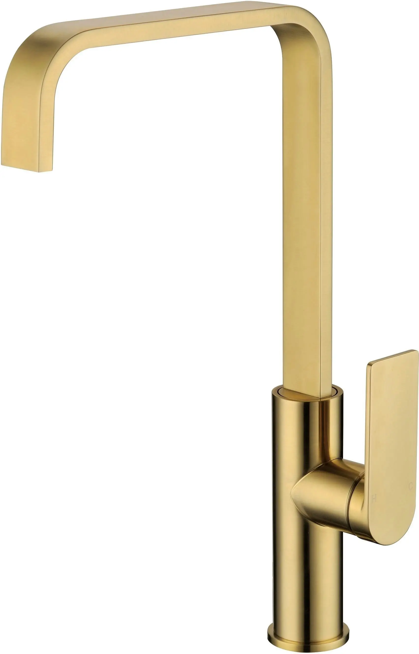 Casa Gooseneck Sink Mixer Mixer Tap Brushed Gold CASA1001BG