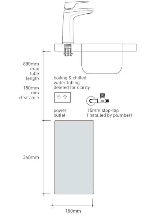 Billi B-4000 Chrome XL Levered Dispenser Tap Boiling/Still 914000LCH