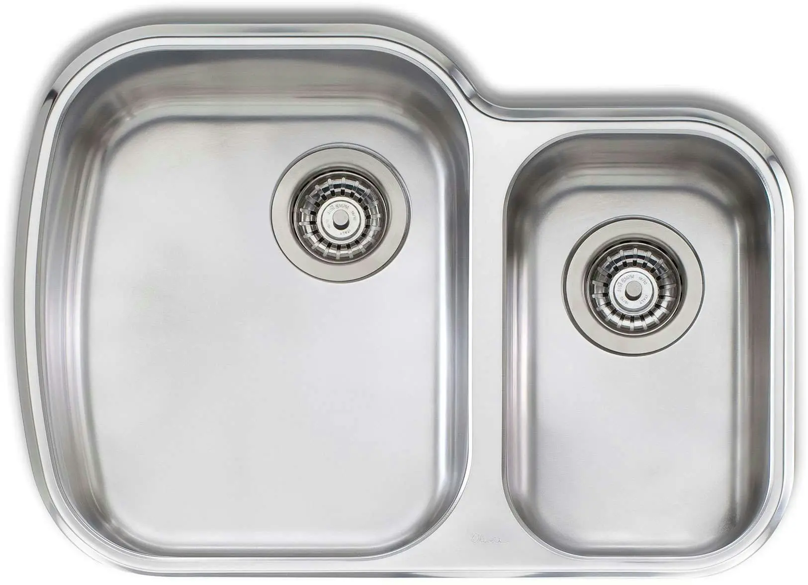 Oliveri Monet 1 & 1/2 Double Left Hand Bowl Undermount Sink MO71U