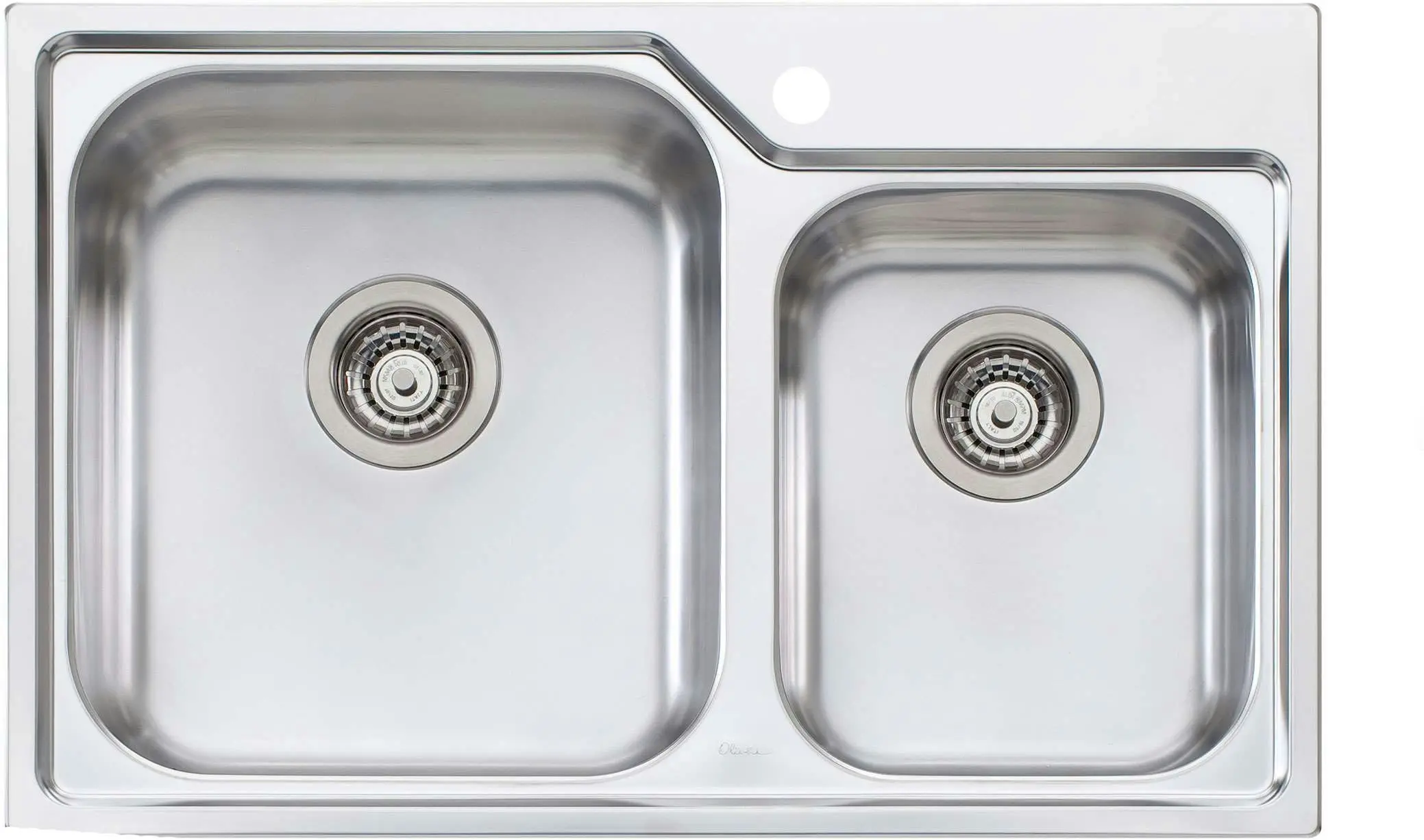 Oliveri Nu-petite 1 & 3/4 Double Left Hand Bowl Inset Sink NP615