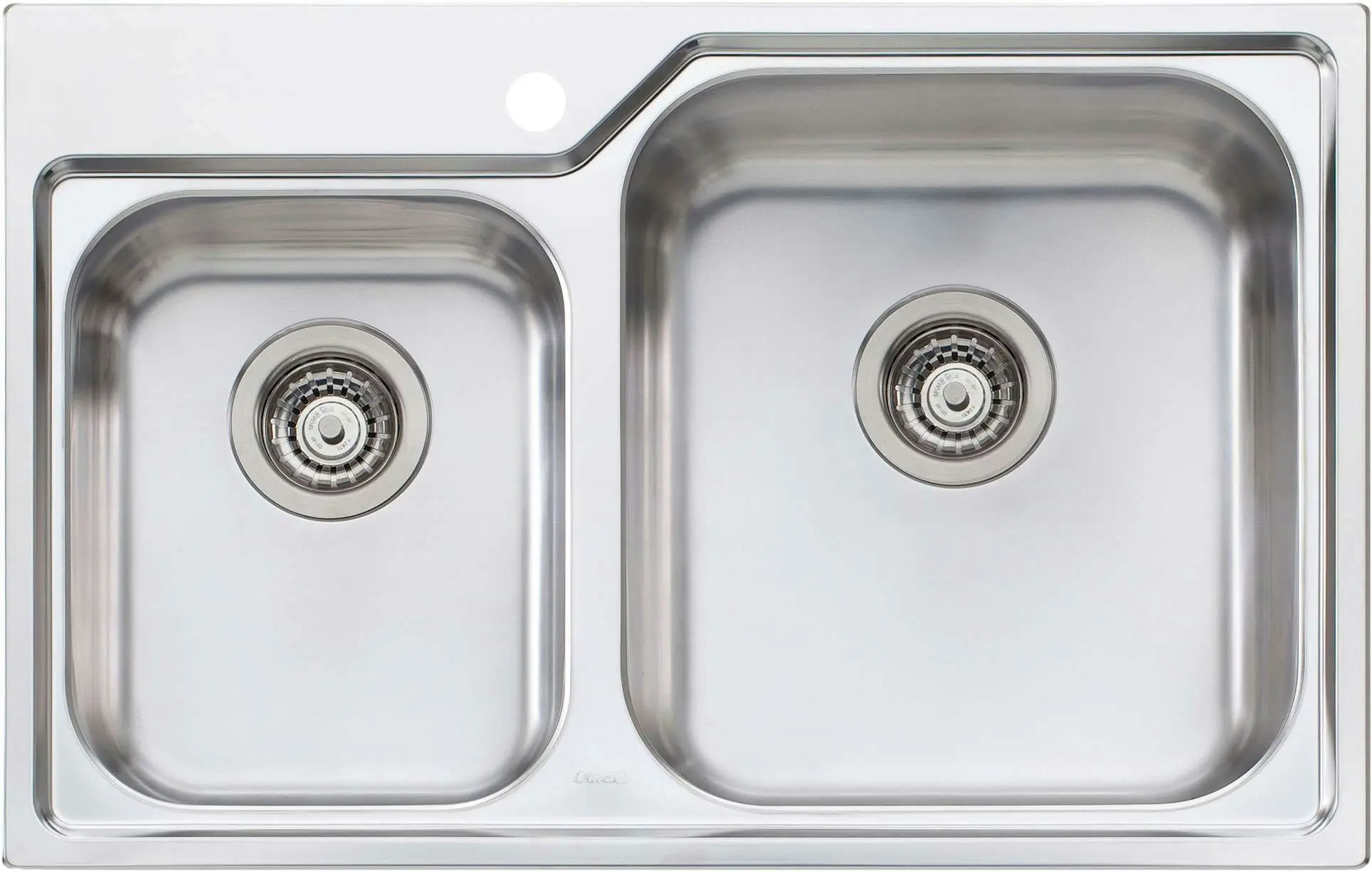 Oliveri Nu-petite 1 & 3/4 Double Right Hand Bowl Inset Sink NP616