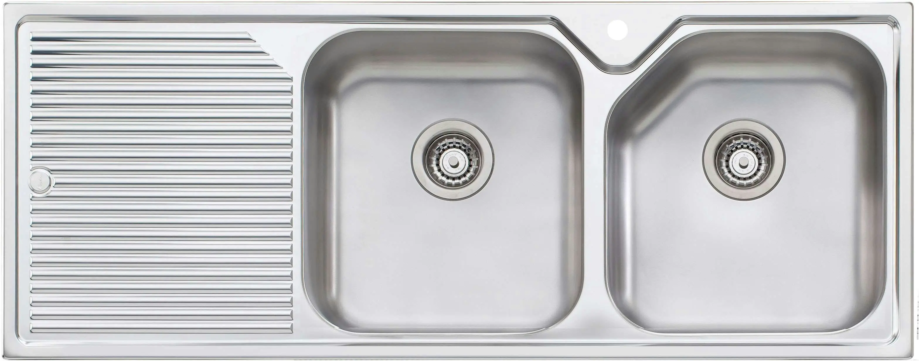 Oliveri Nu-Petite Double Right Hand Bowl Inset Sink With Drainer NP672