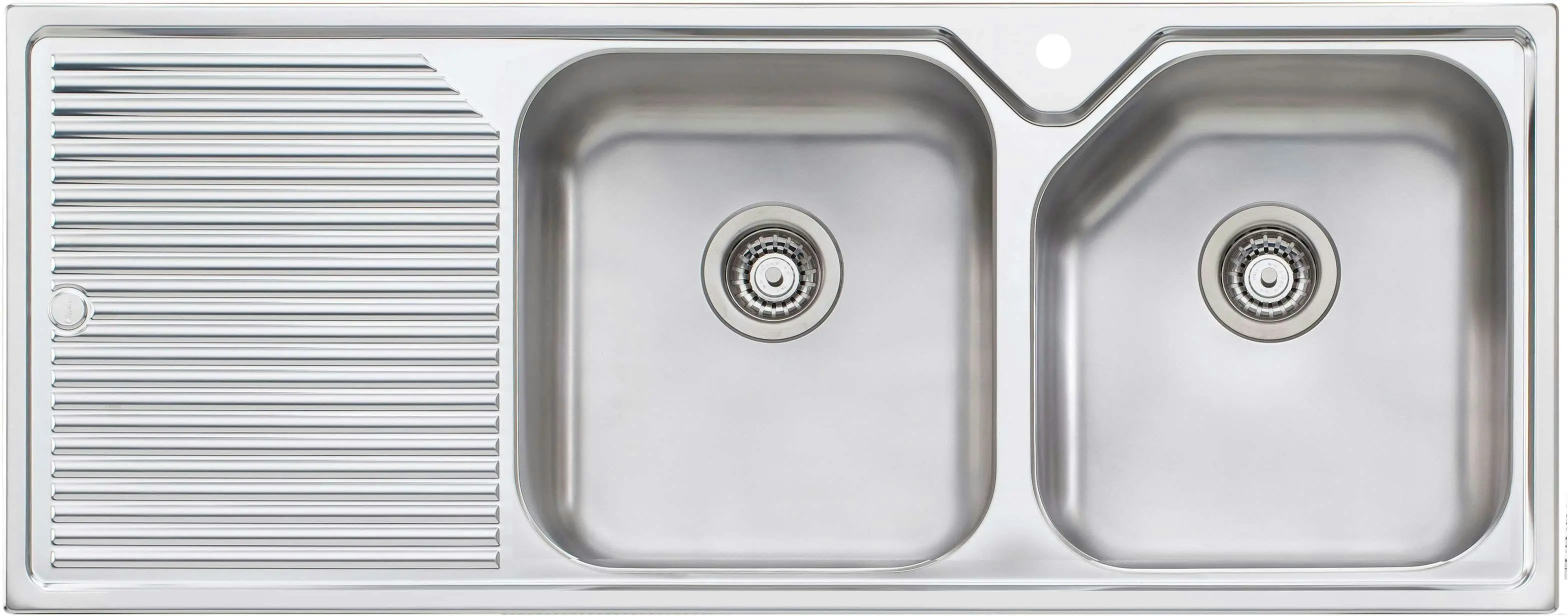 Oliveri Nu-Petite Double Right Hand Bowl Inset Sink With Drainer NP672