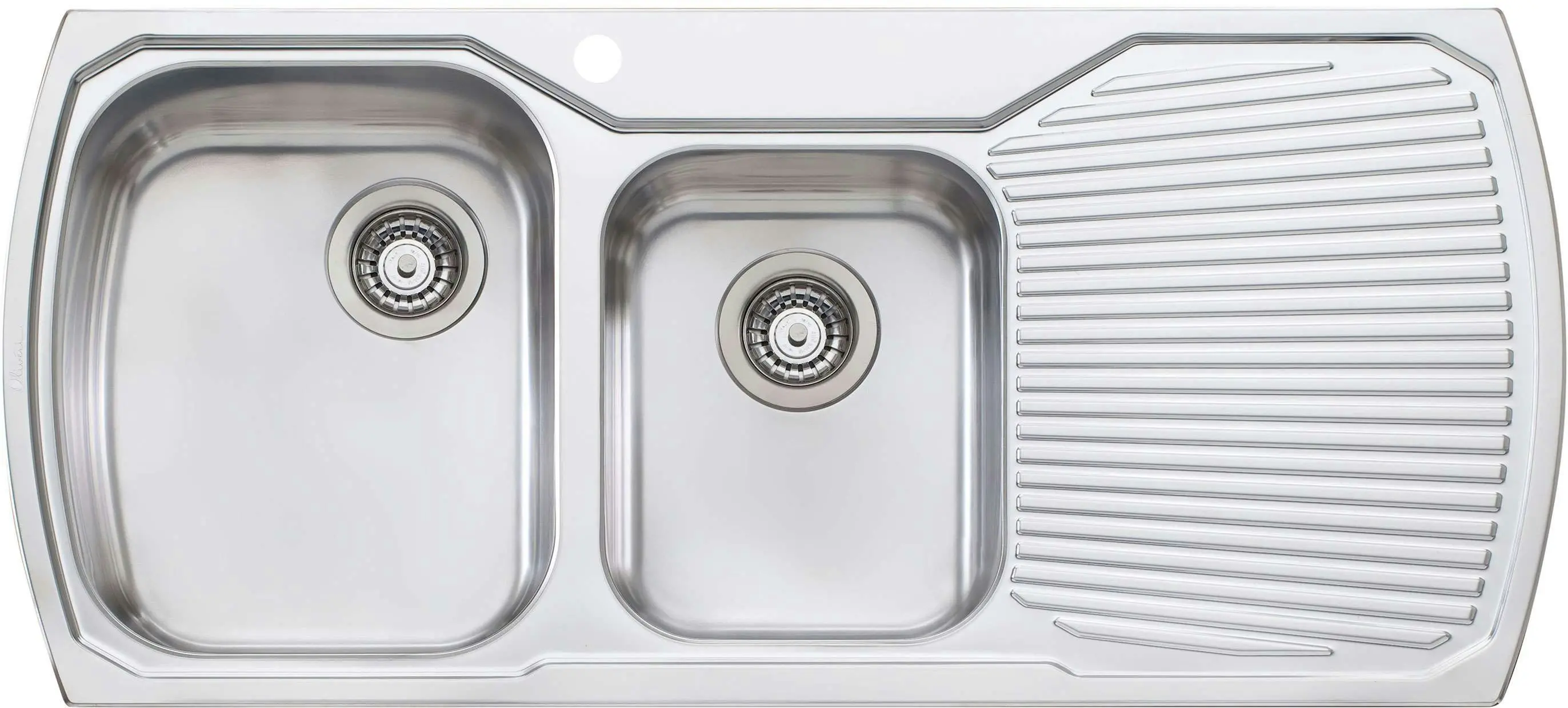 Oliveri Monet 1 & 3/4 Double Left Hand Bowl Inset Sink With Drainer MO711