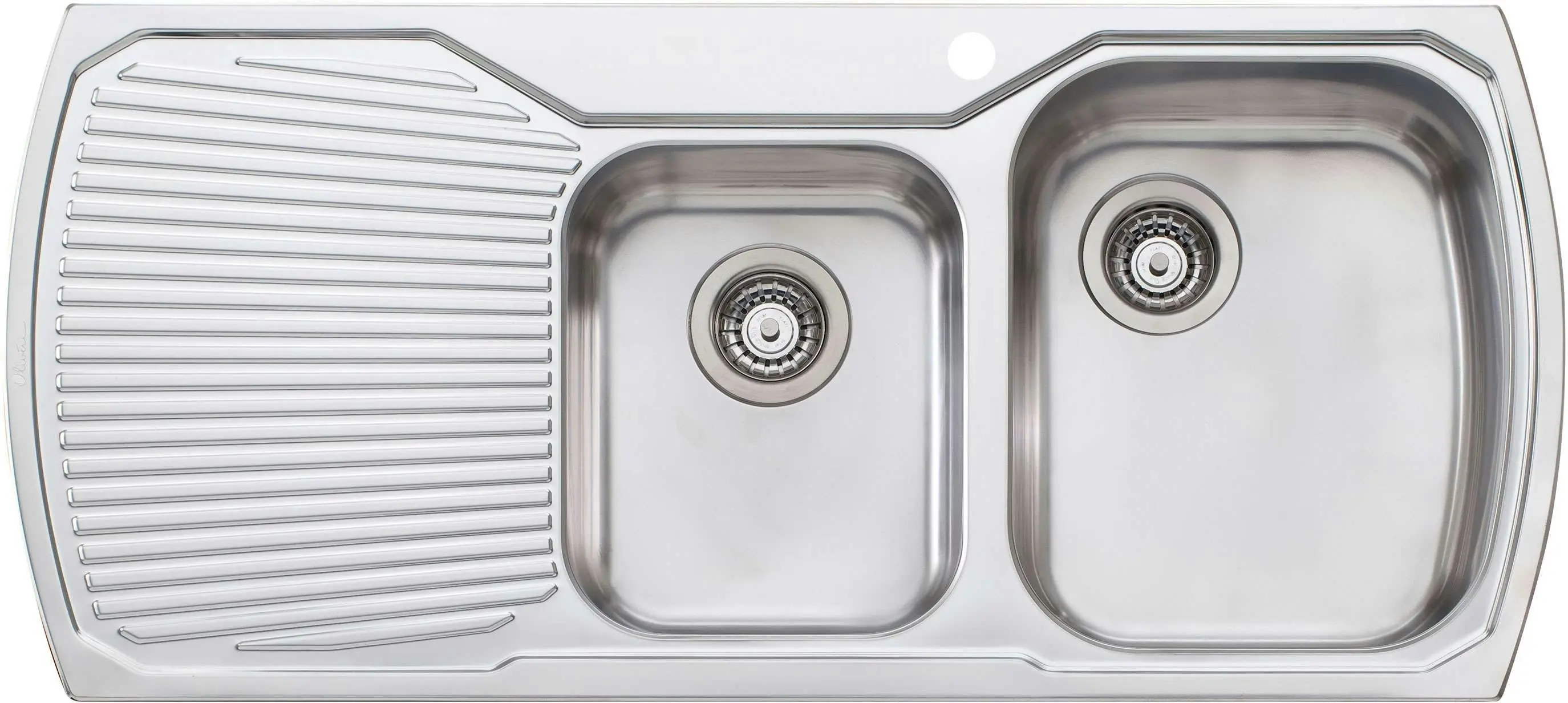 Oliveri Monet 1 & 3/4 Double Right Hand Bowl Inset Sink With Drainer MO712