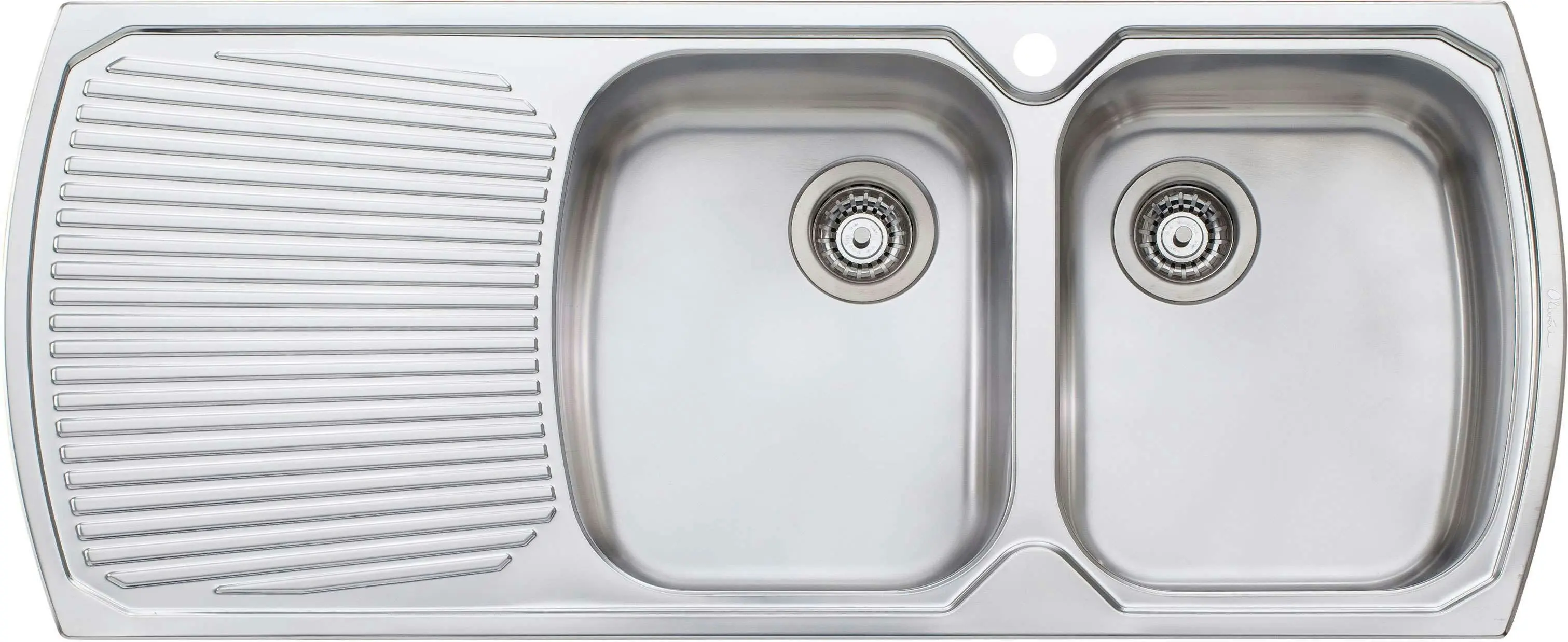 Oliveri Monet Double Right Hand Bowl Inset Sink With Drainer MO772