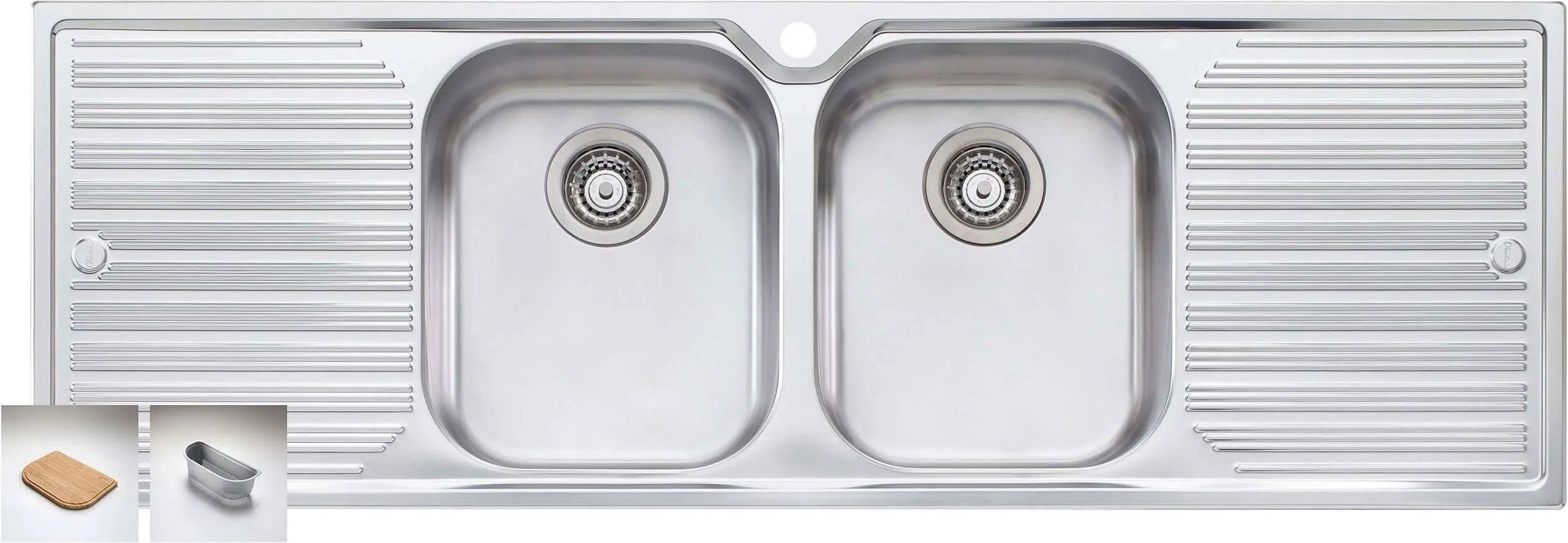 Oliveri Diaz Double Bowl Inset Sink With Double Drainer DZ153