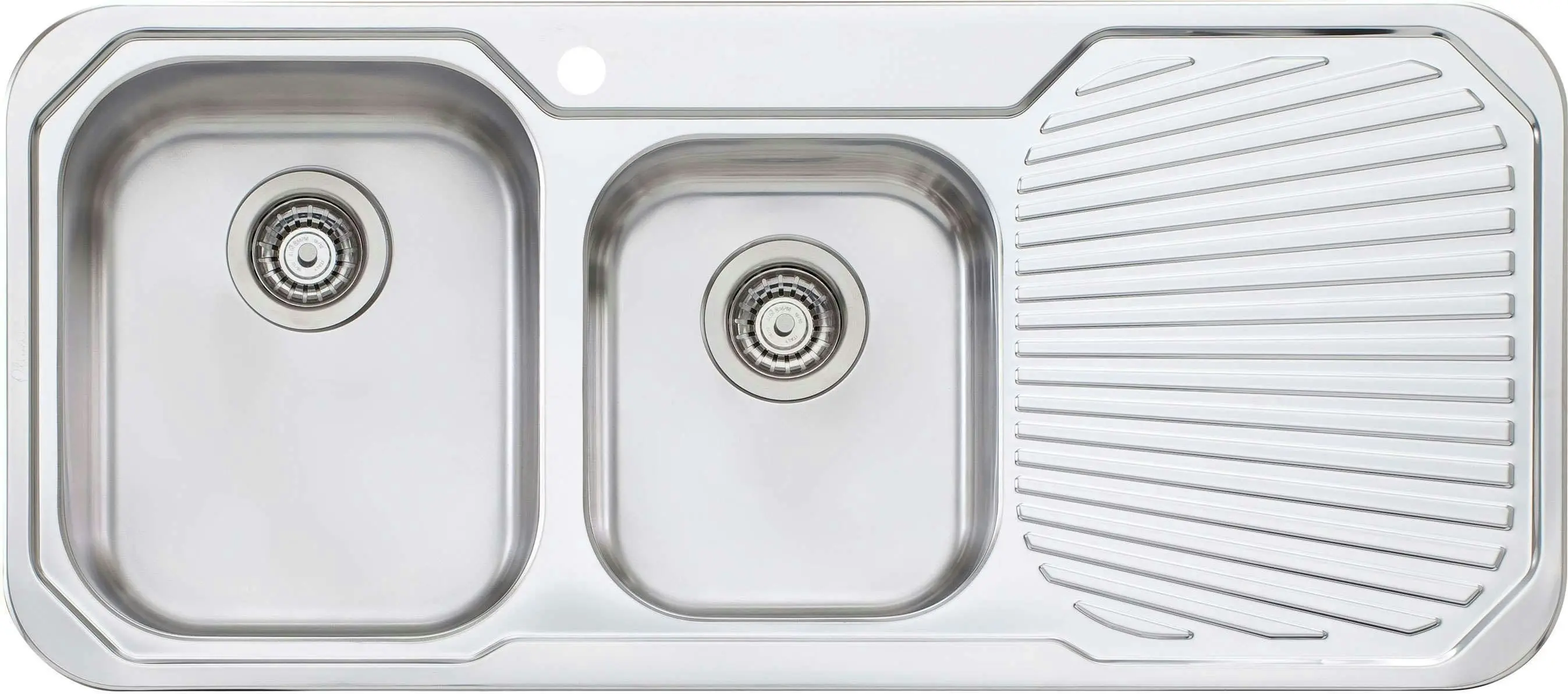 Oliveri Petite 1 & 3/4 Double Left Hand Bowl Inset Sink With Drainer PE311