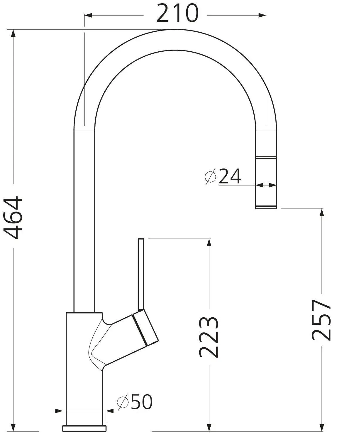 Oliveri Vilo Pull Out Brushed Mixer Tap VT0398B