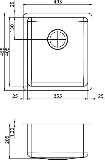 Oliveri Sonetto Inset/Undermount Single Bowl Sink SN30TU