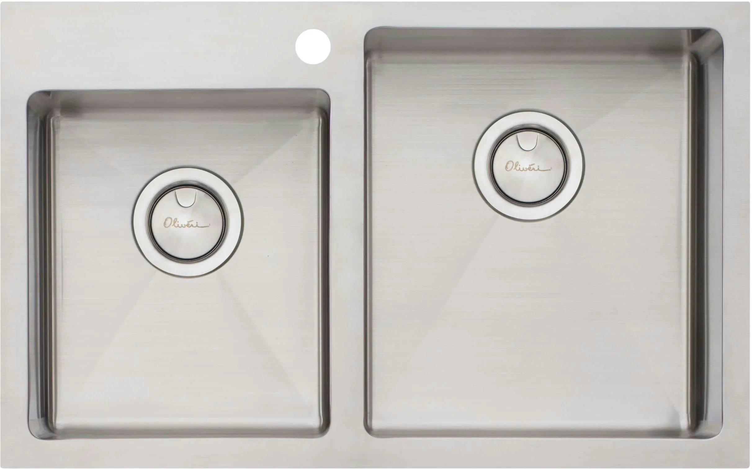 Oliveri Apollo 1 & 3/4 Double Right Hand Bowl Inset/Undermount/Flush Sink AP1416