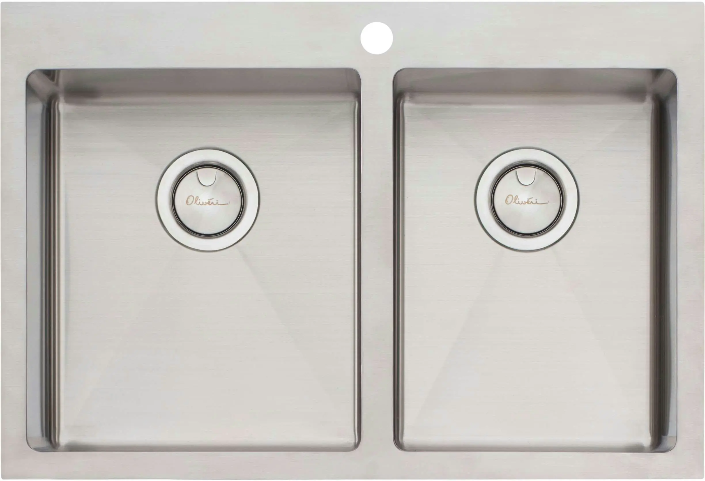 Oliveri Apollo 1 & 3/4 Double Left Hand Bowl Inset/Undermount/Flush Sink AP1425