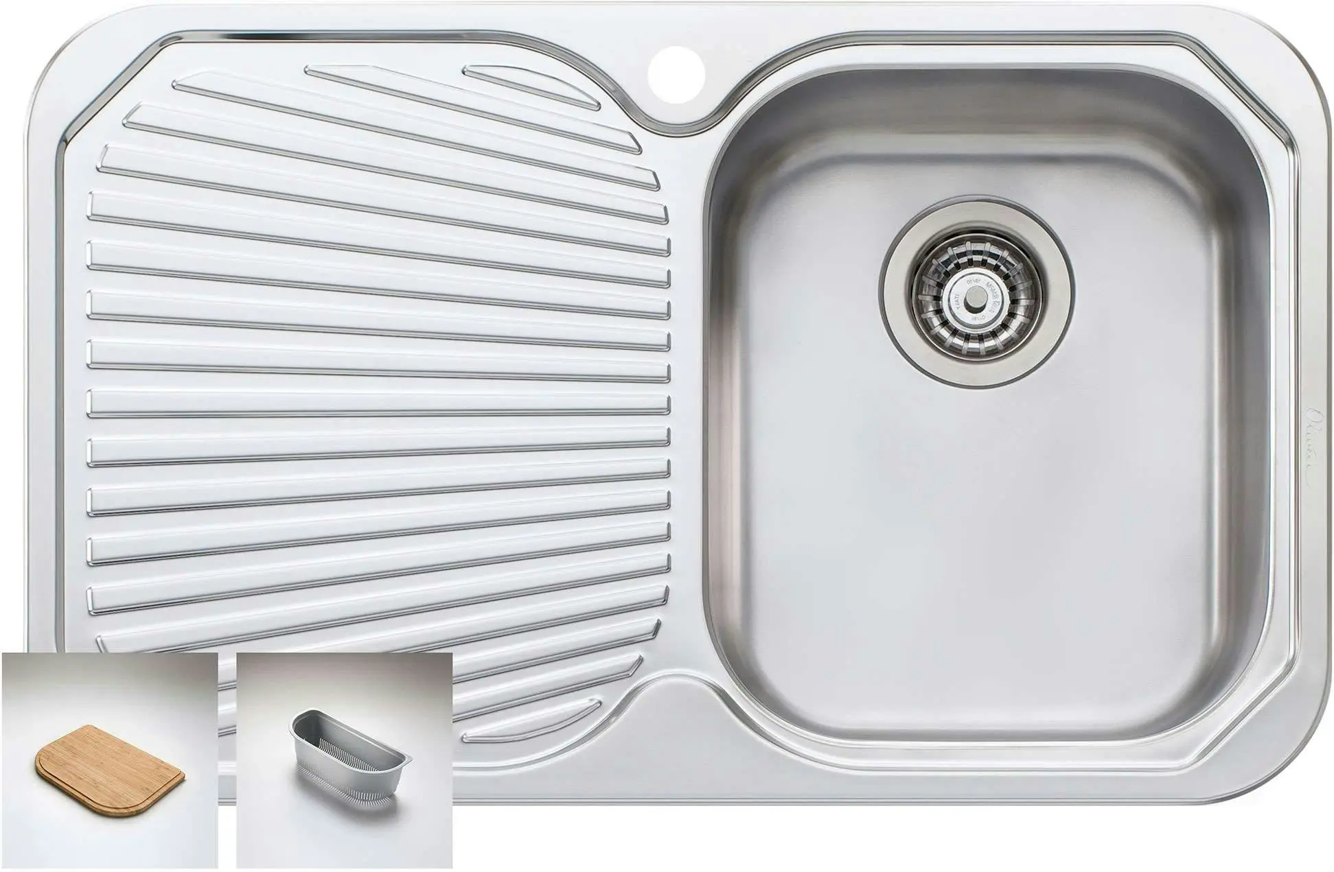 Oliveri Petite Single Right Hand Bowl Inset Sink With Drainer PE322