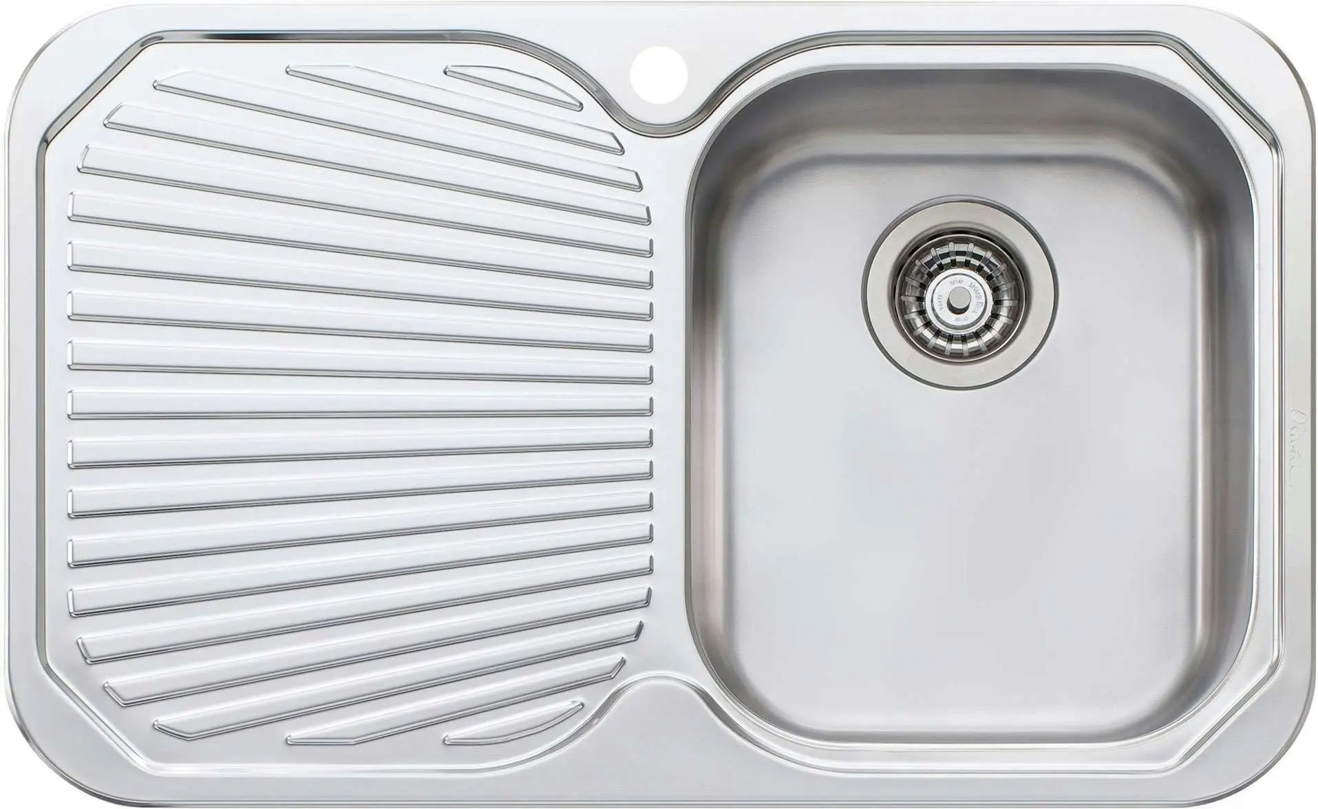 Oliveri Petite Single Right Hand Bowl Inset Sink With Drainer PE322