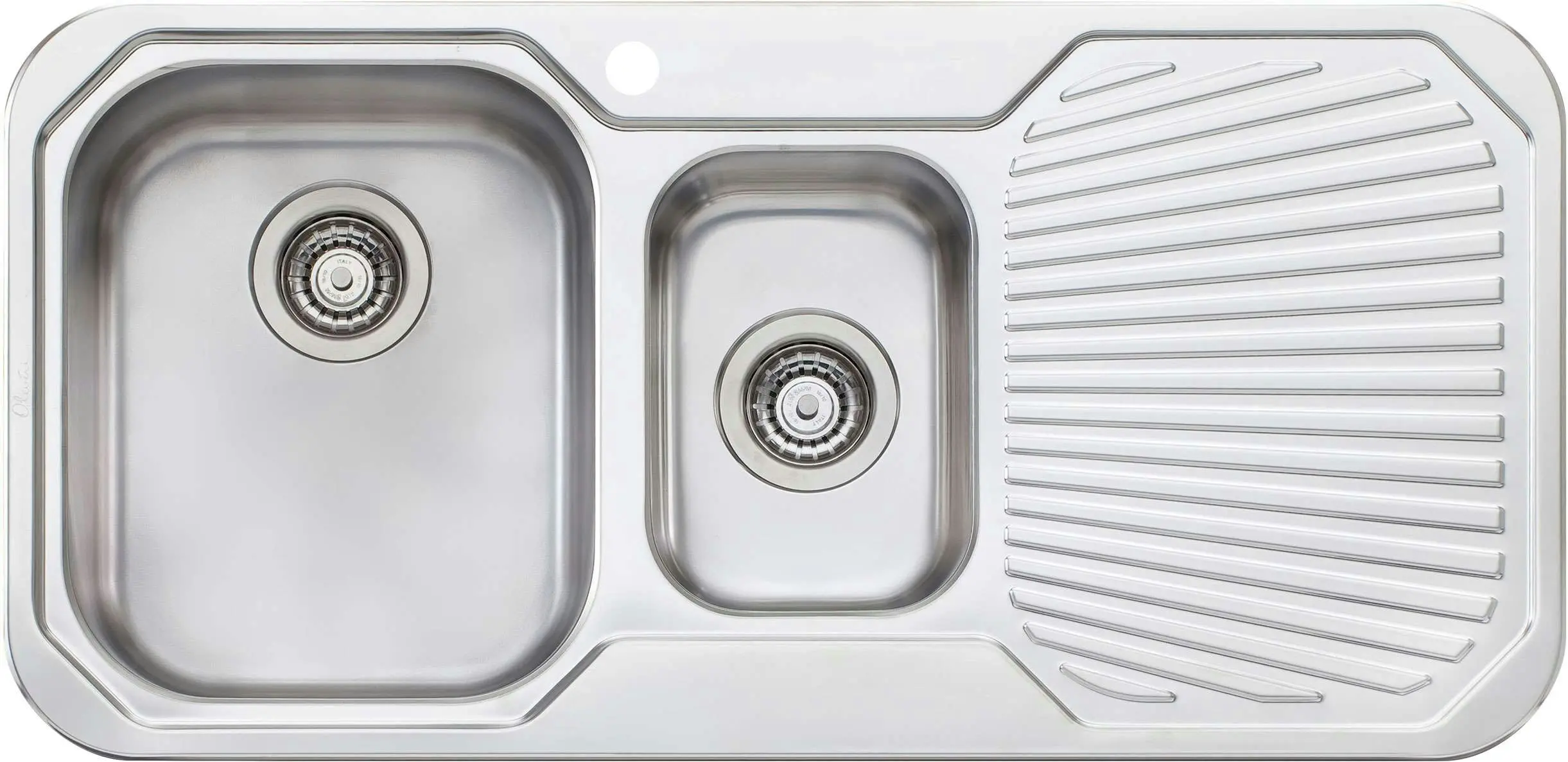 Oliveri Petite 1 & 1/2 Double Left Hand Bowl Inset Sink With Drainer PE301