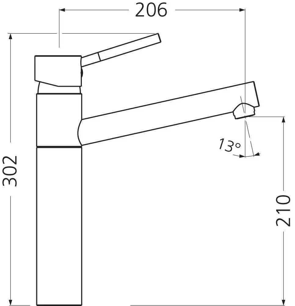 Oliveri Pepe Swivel Brushed Mixer Tap PT2010B