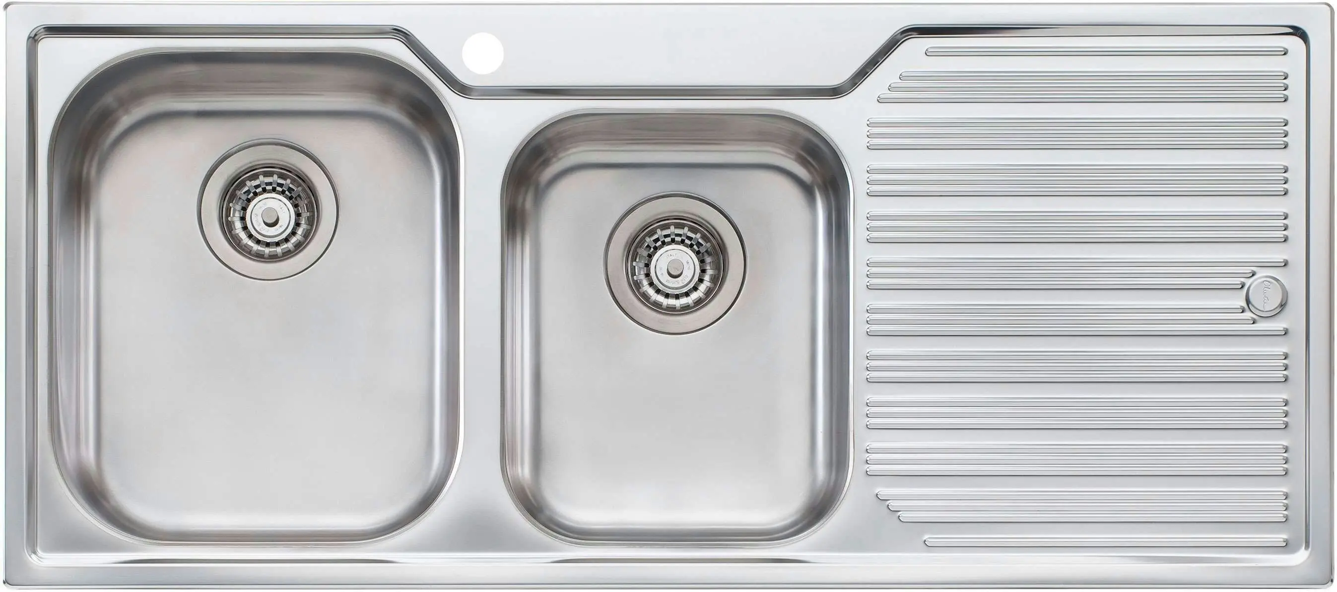 Oliveri Diaz 1 & 3/4 Double Left Hand Bowl Inset Sink With Drainer DZ111