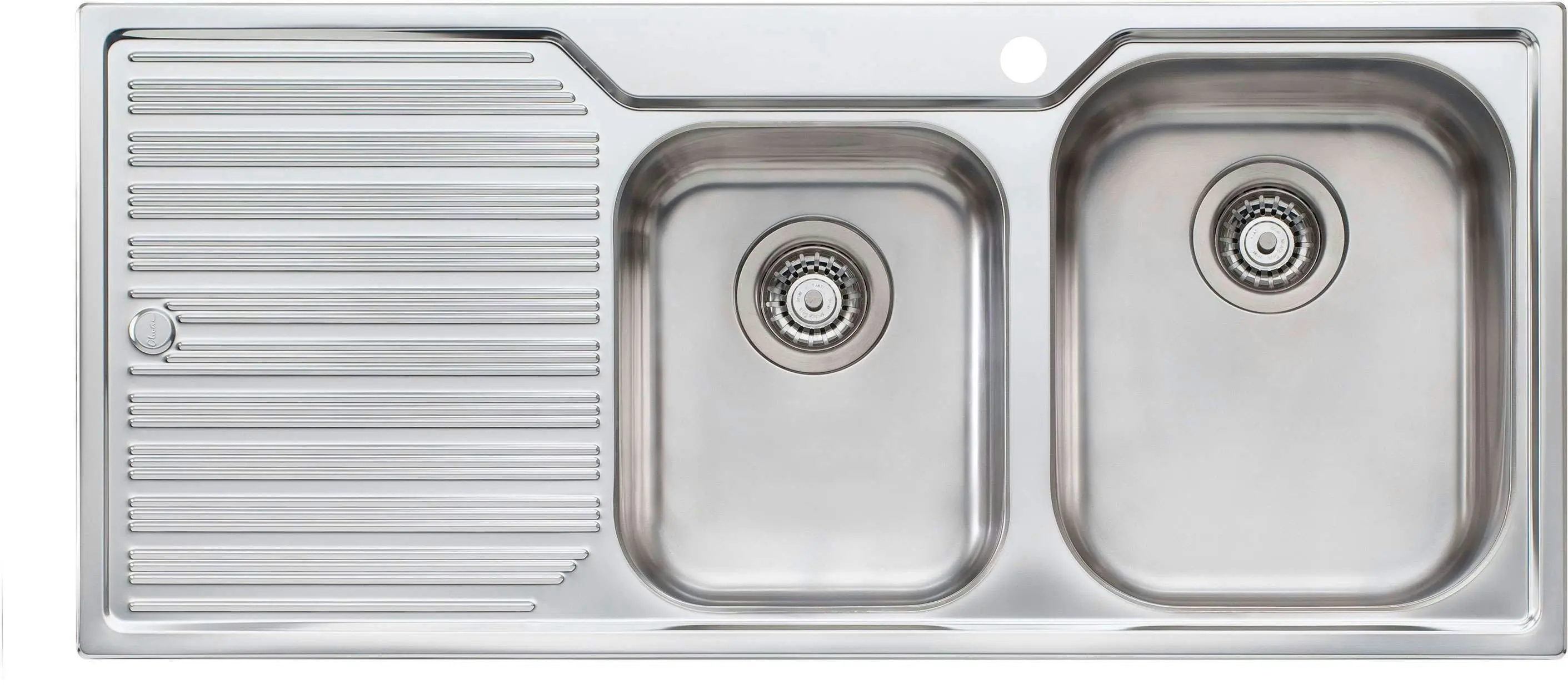 Oliveri Diaz 1 & 3/4 Double Right Hand Bowl Inset Sink With Drainer DZ112