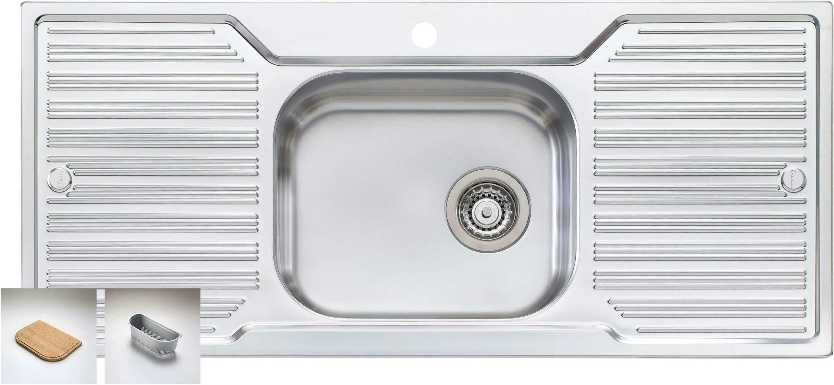 Oliveri Diaz Single Bowl Inset Sink With Double Drainer DZ133