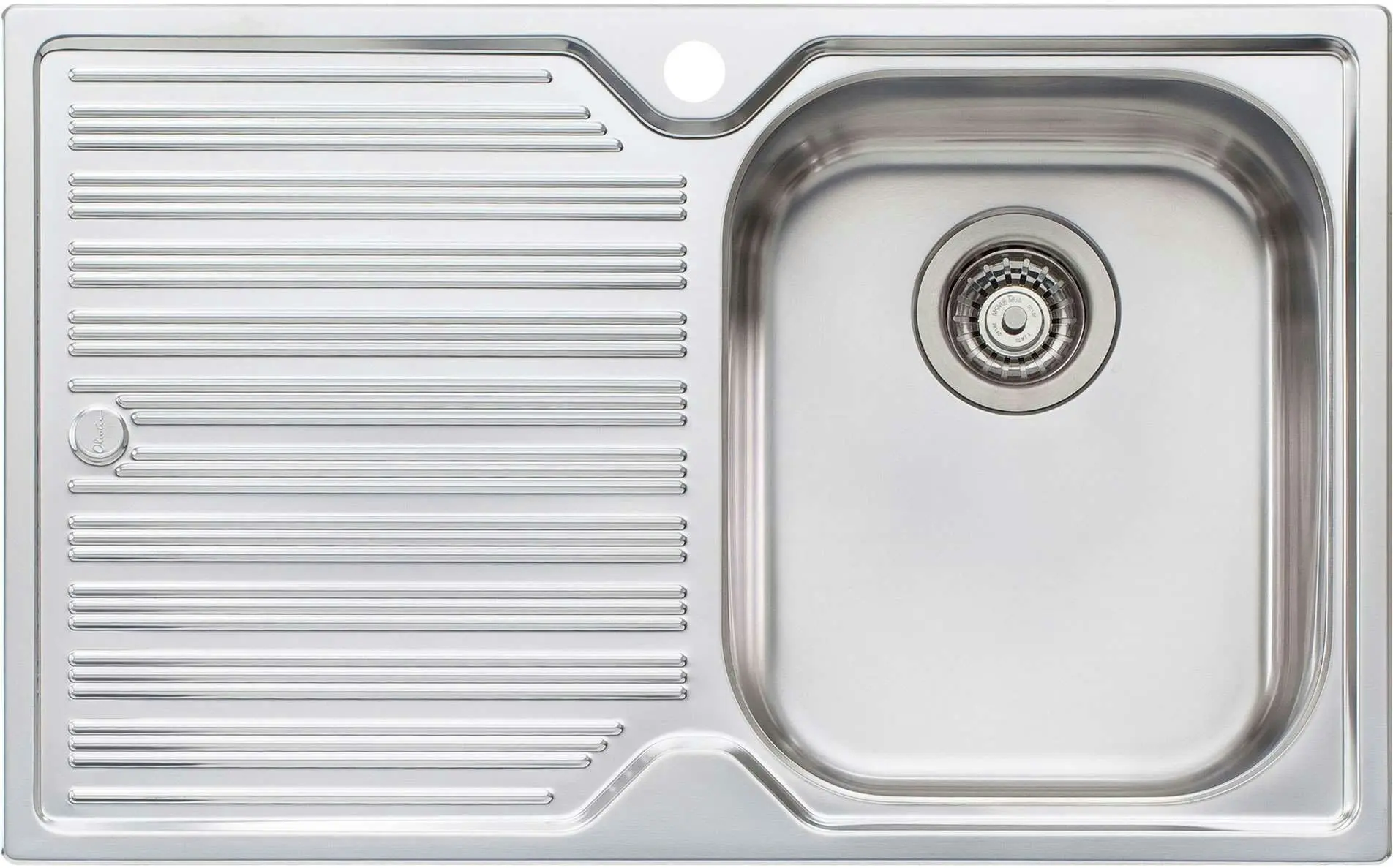 Oliveri Diaz Single Right Hand Bowl Inset Sink With Drainer DZ122