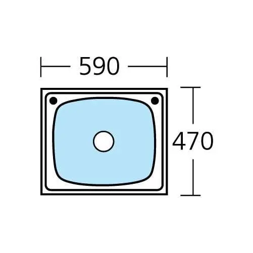 Oliveri Laundry 45L Tub With Rinse Bypass & Overflow Inset Sink TI45S/OF