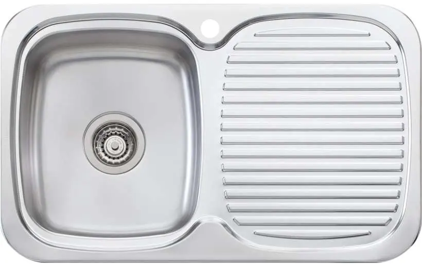 Oliveri LakeLand Single Left Hand Bowl Inset Sink With Drainer LL116