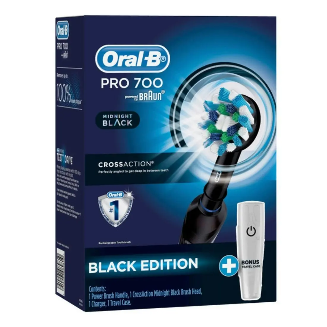 Oral-B Pro 700 Electric Toothbrush - Midnight Black