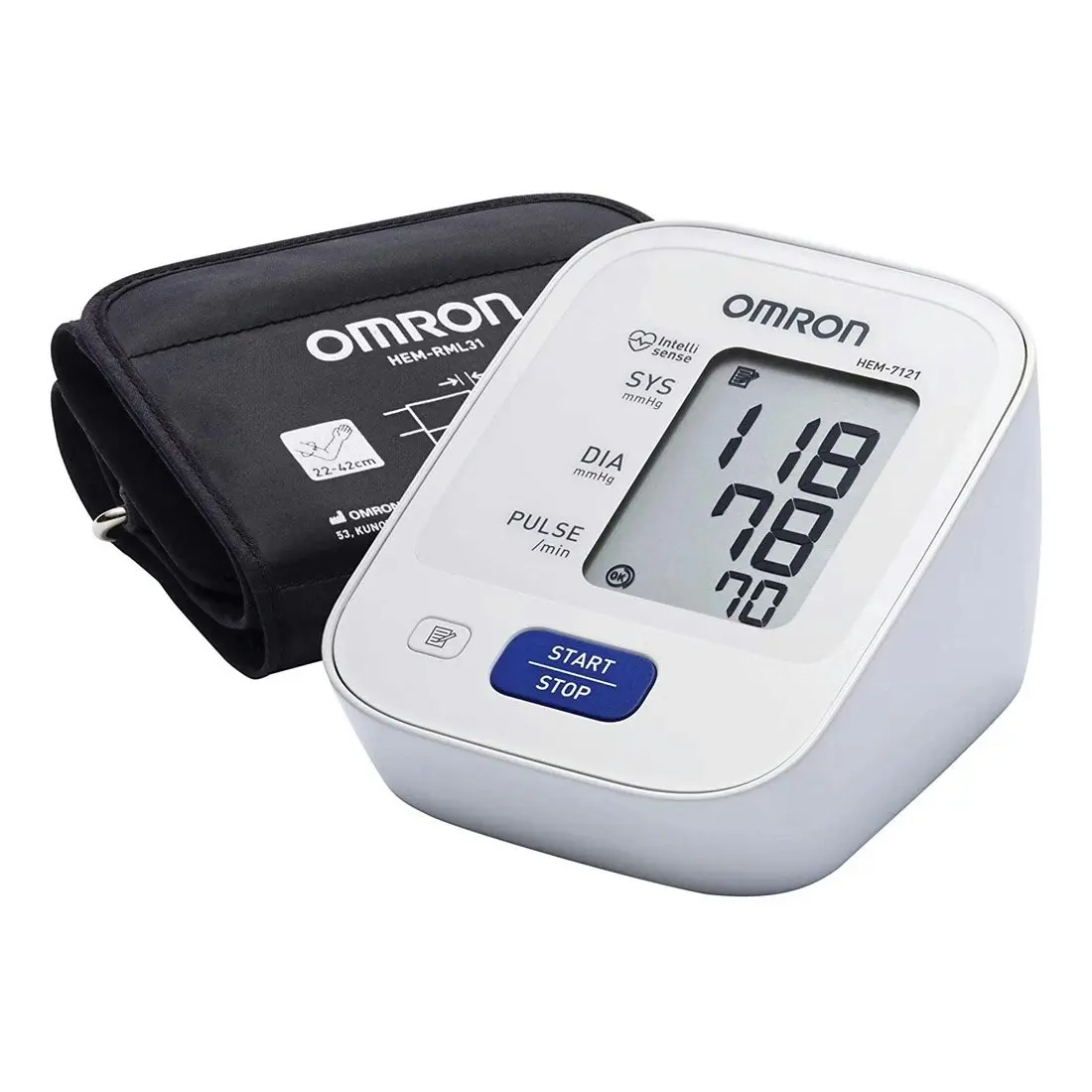 Omron HEM7121 Standard Blood Pressure Monitor - White