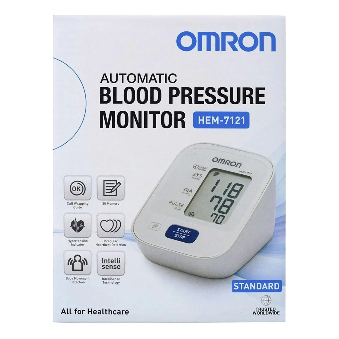 Omron HEM7121 Standard Blood Pressure Monitor - White