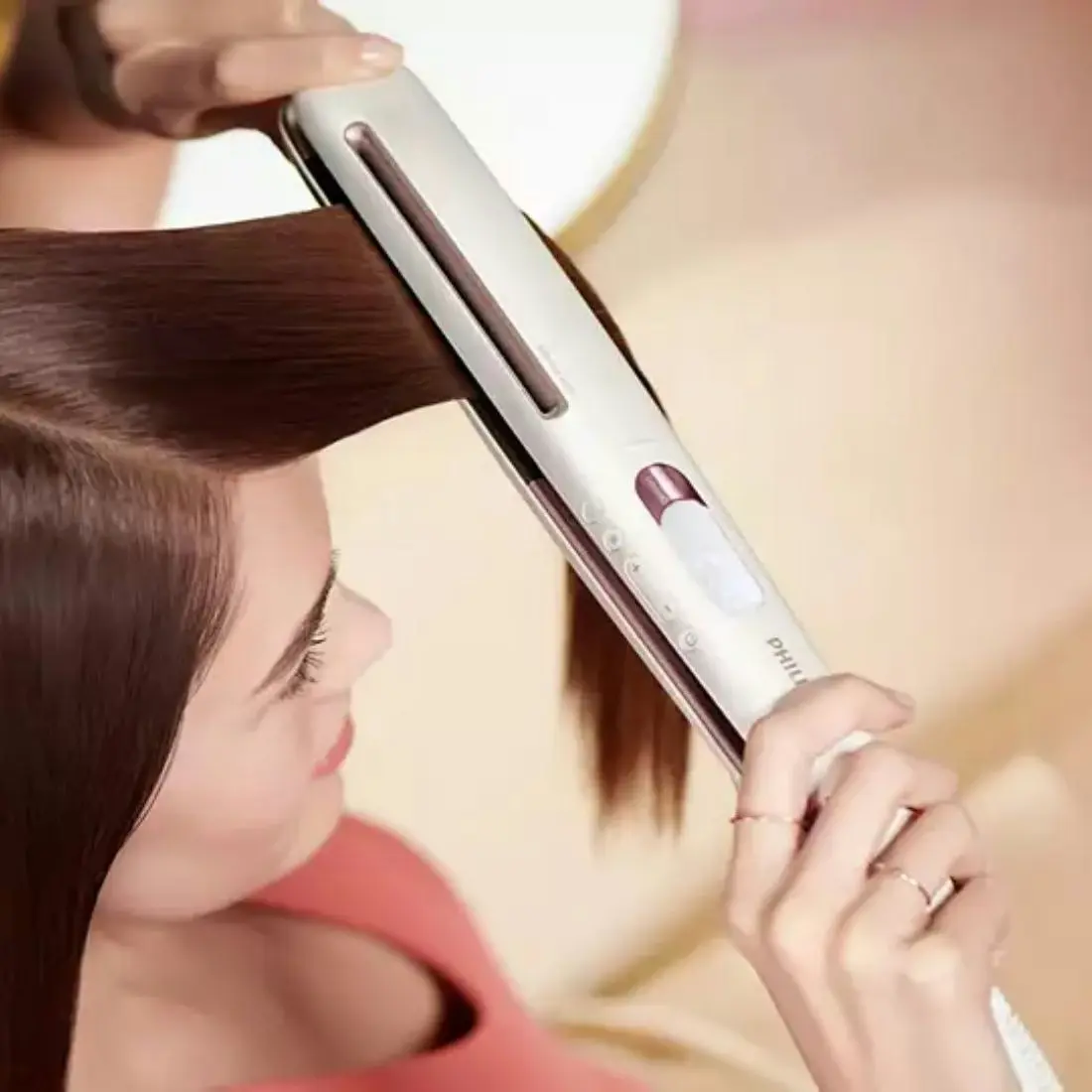 Philips SenseIQ BHS830/00 Hair Straightener - White