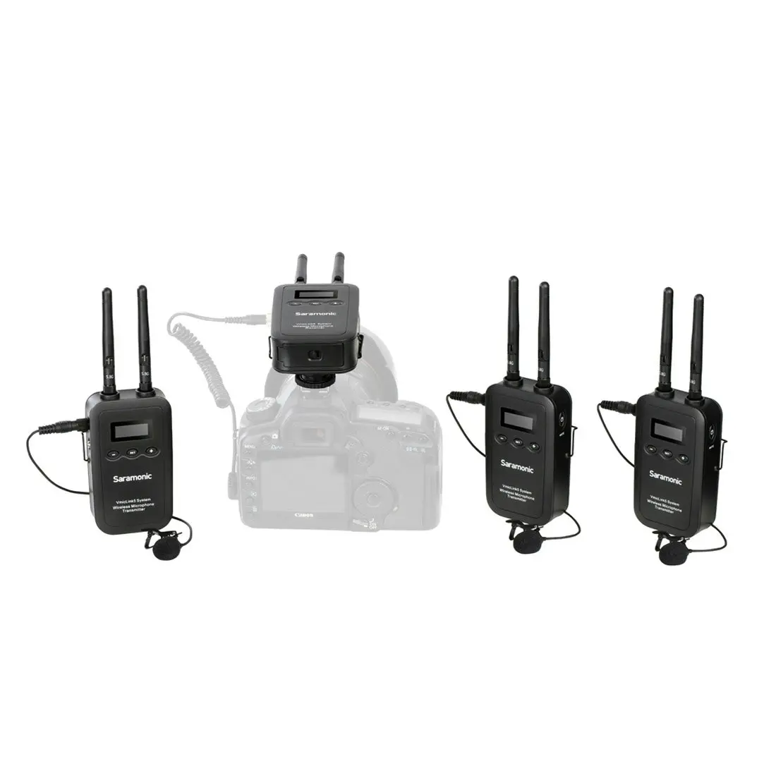 Saramonic 5.8G Camera-Mount Digital Wireless Microphone System RX+TX+TX+TX