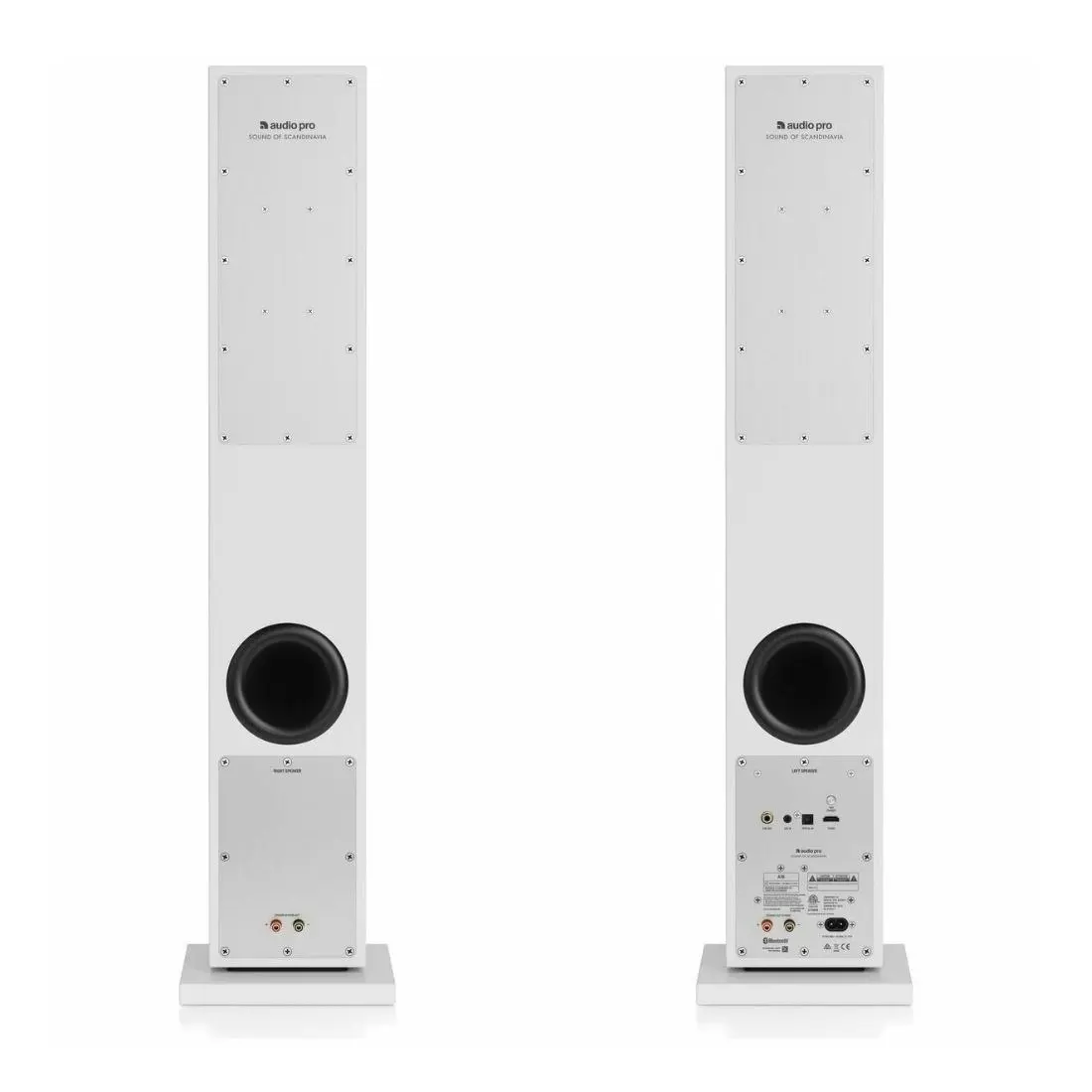 Audio Pro A36 WiFi Wireless Multiroom Floor Standing Tower Speakers - White