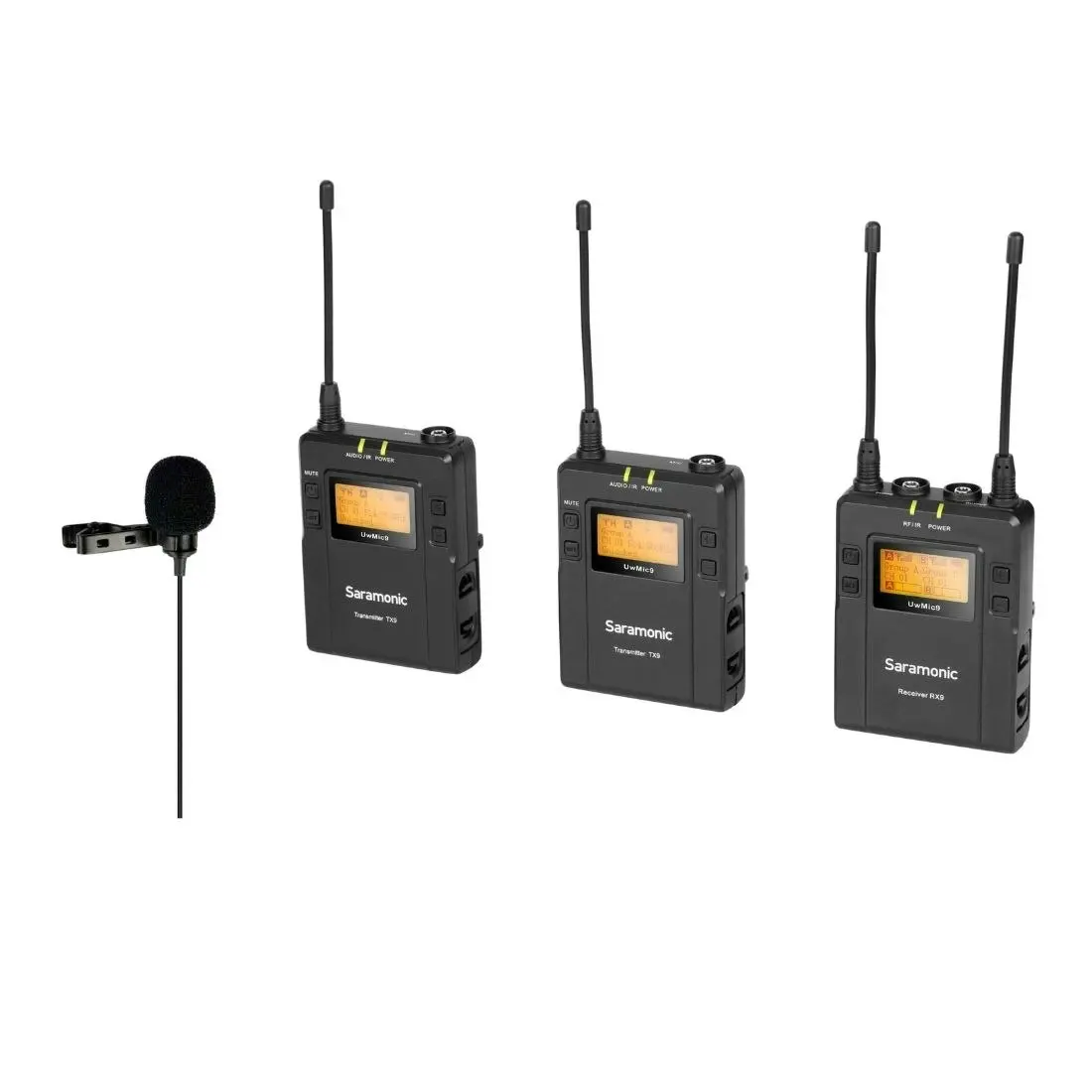 Saramonic UWMIC9AU Kit2 (TX9+TX9+RX9) UHF Wireless Lavalier Microphone System