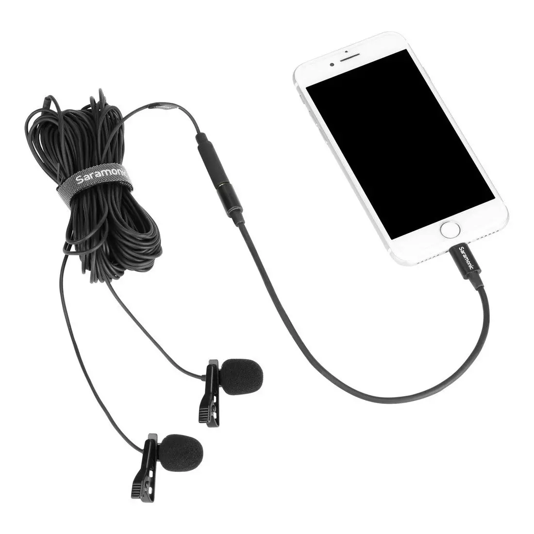 Saramonic LavMicro U1C Dual Omnidirectional Lavalier Microphone with Lightning Connector for iOS Devices (6m)