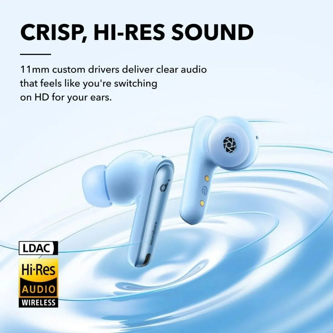 Soundcore Liberty 4 NC Wireless Noise Cancelling Earbuds - Light Blue