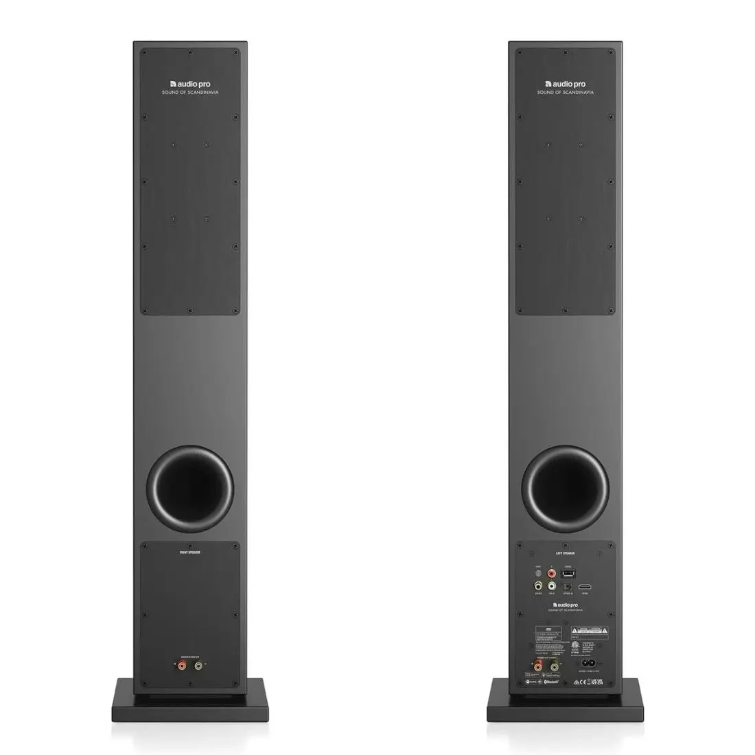 Audio Pro A38 WiFi Wireless Multiroom Floorstanding Speakers - Black