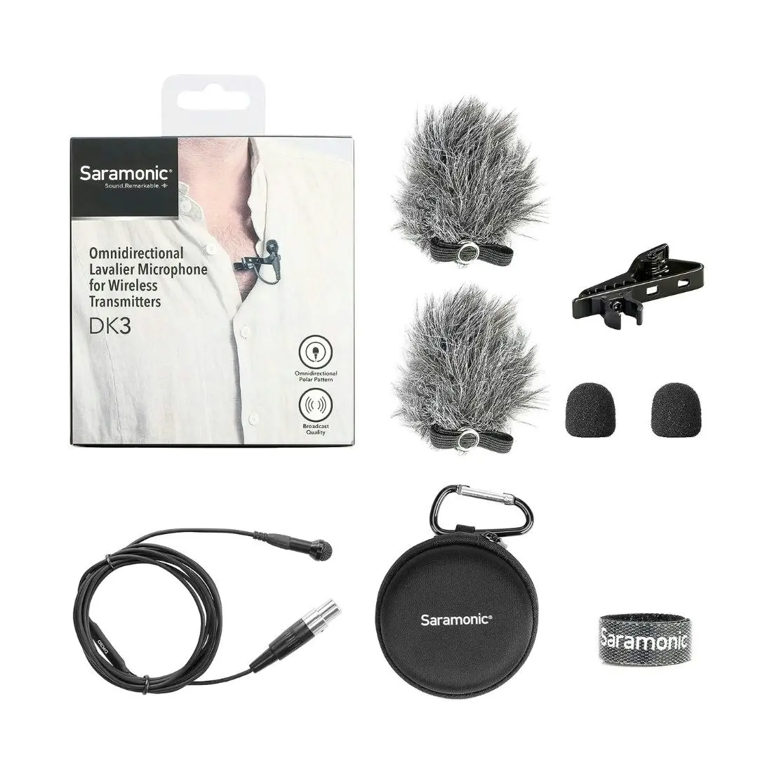 Saramonic DK3D Omnidirectional Lavalier Microphone TA5F mini XLR 5-Pin Connector