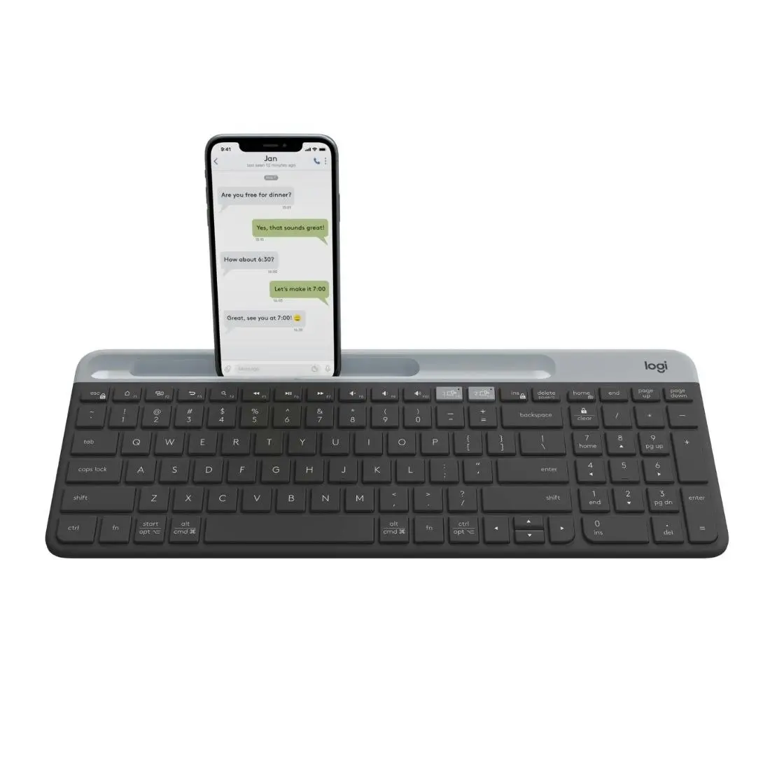 Logitech K580 Slim Multi-Device Wireless Keyboard - Graphite