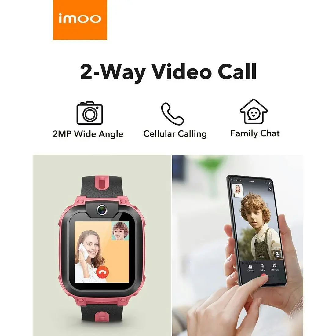 imoo Kids Smart Watch Phone Z1 - Grapefruit Red