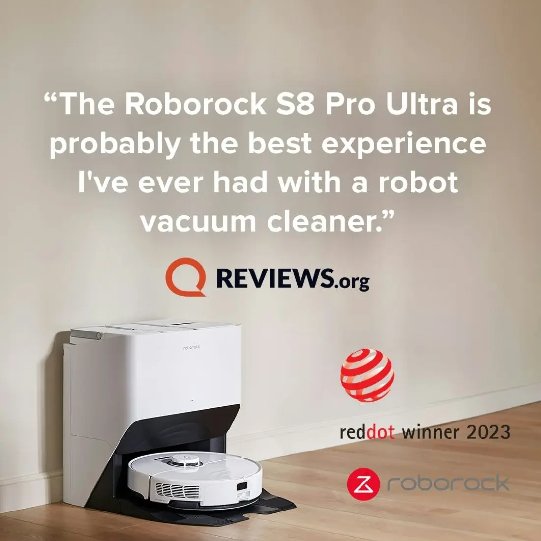 Roborock S8 Pro Ultra Robot Vacuum w/ Cleaning Station - White