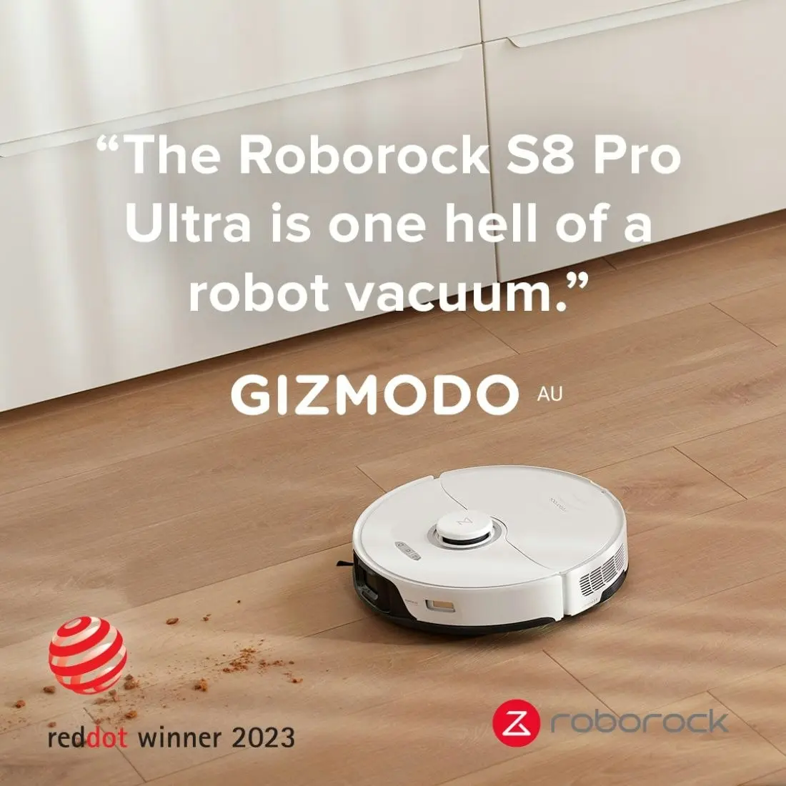 Roborock S8 Pro Ultra Robot Vacuum w/ Cleaning Station - White