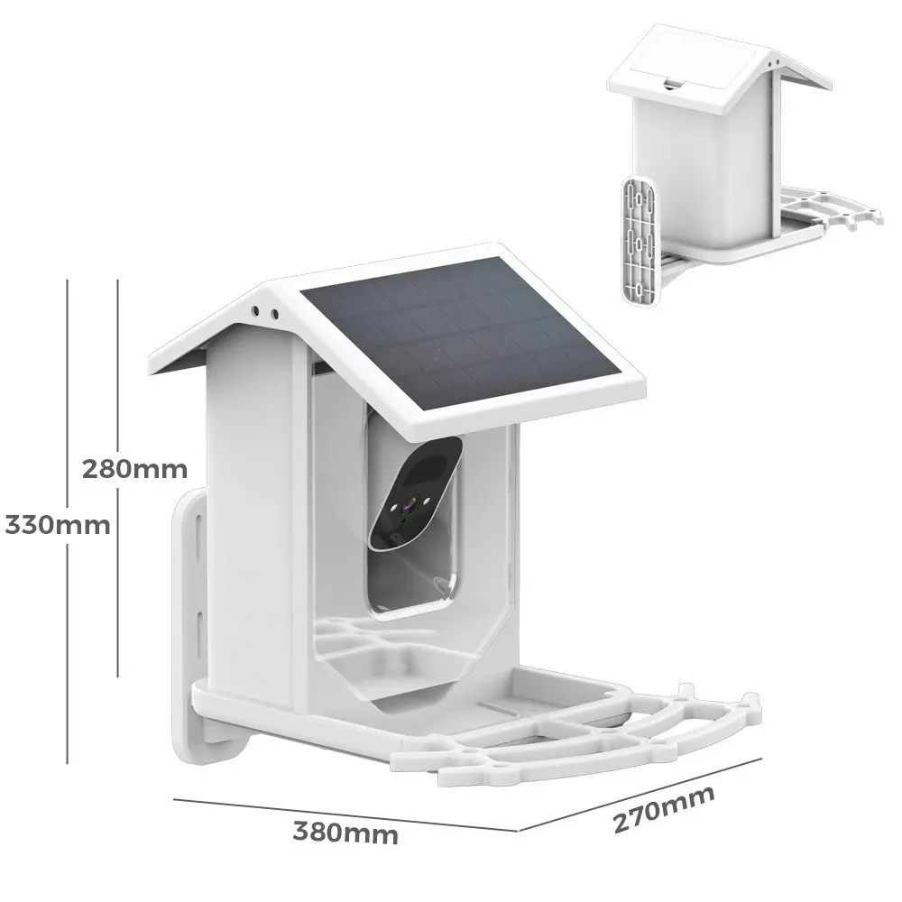 Taily Solar Smart Bird Feeder with Camera Waterproof for Garden Bird Watching