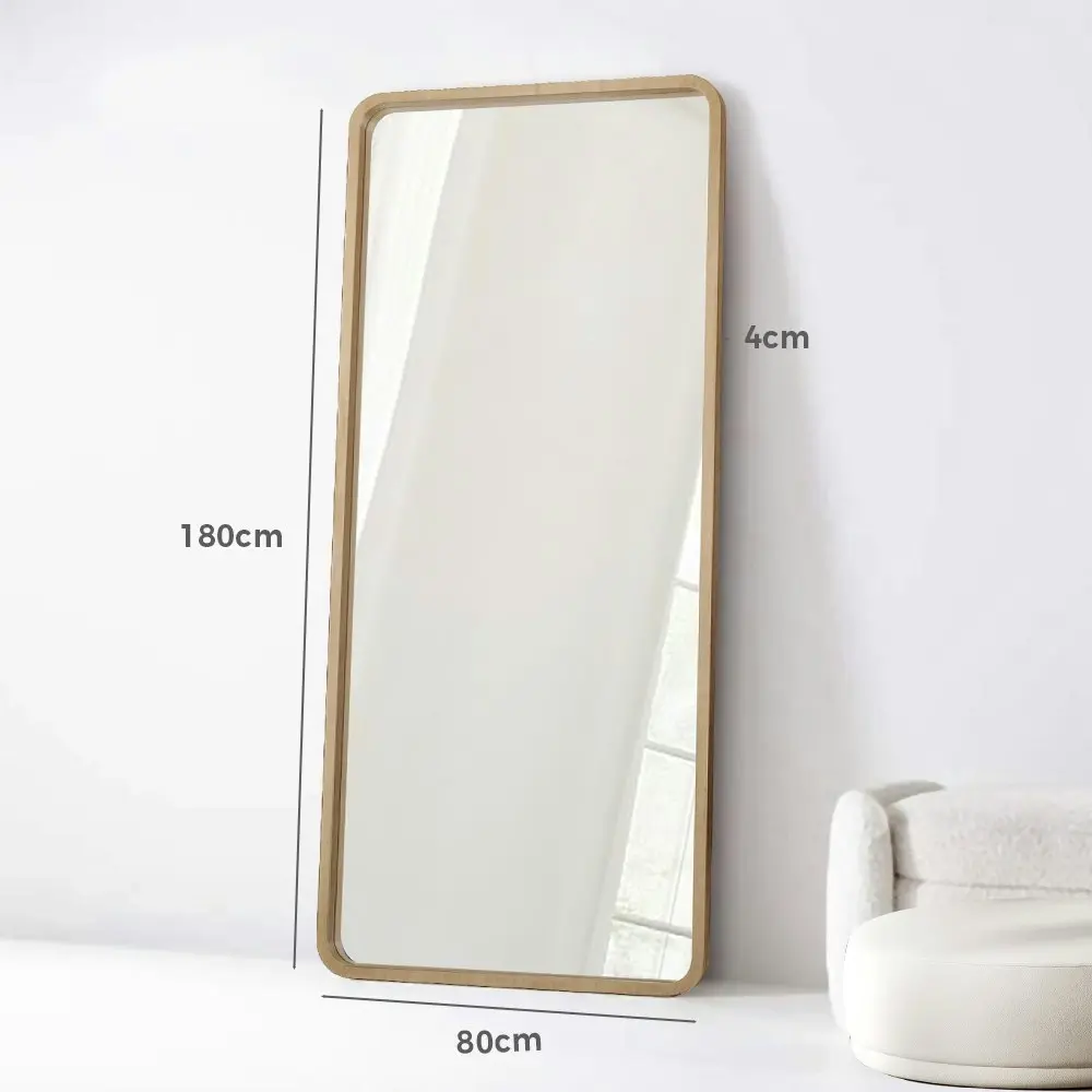 Furb Wooden Full-Length Mirrors Floor Freestanding Makeup Home Decor 180x80CM Original Wood