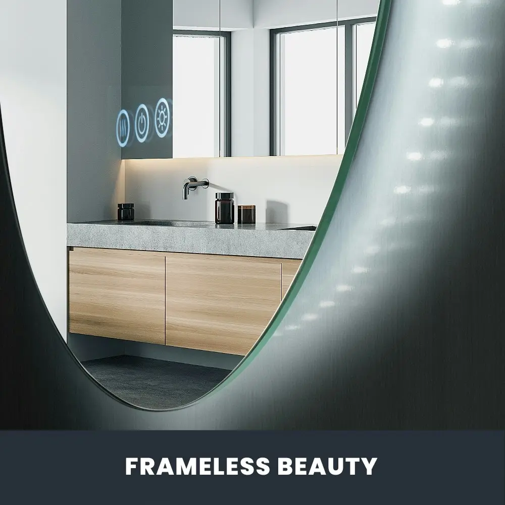 Simplus LED Wall Mirror Bathroom Oval Vanity Mirrors Light Dimmable Anti-Fog