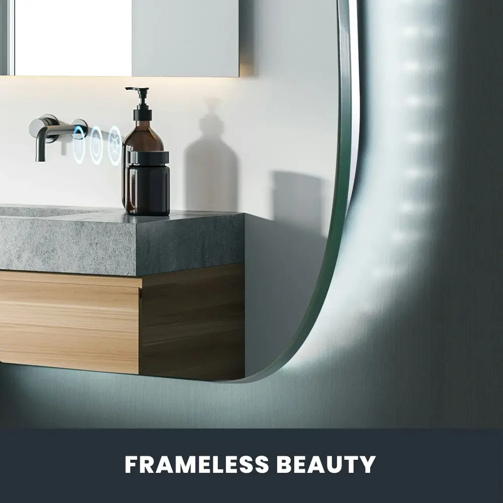 Simplus Smart Bathroom Mirror Vanity LED Light Wall Mirrors Anti-Fog 50x75cm