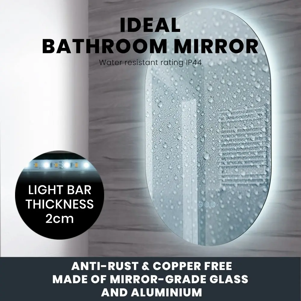 Simplus LED Wall Mirror Bathroom Oval Vanity Mirrors Light Dimmable & Anti-Fog