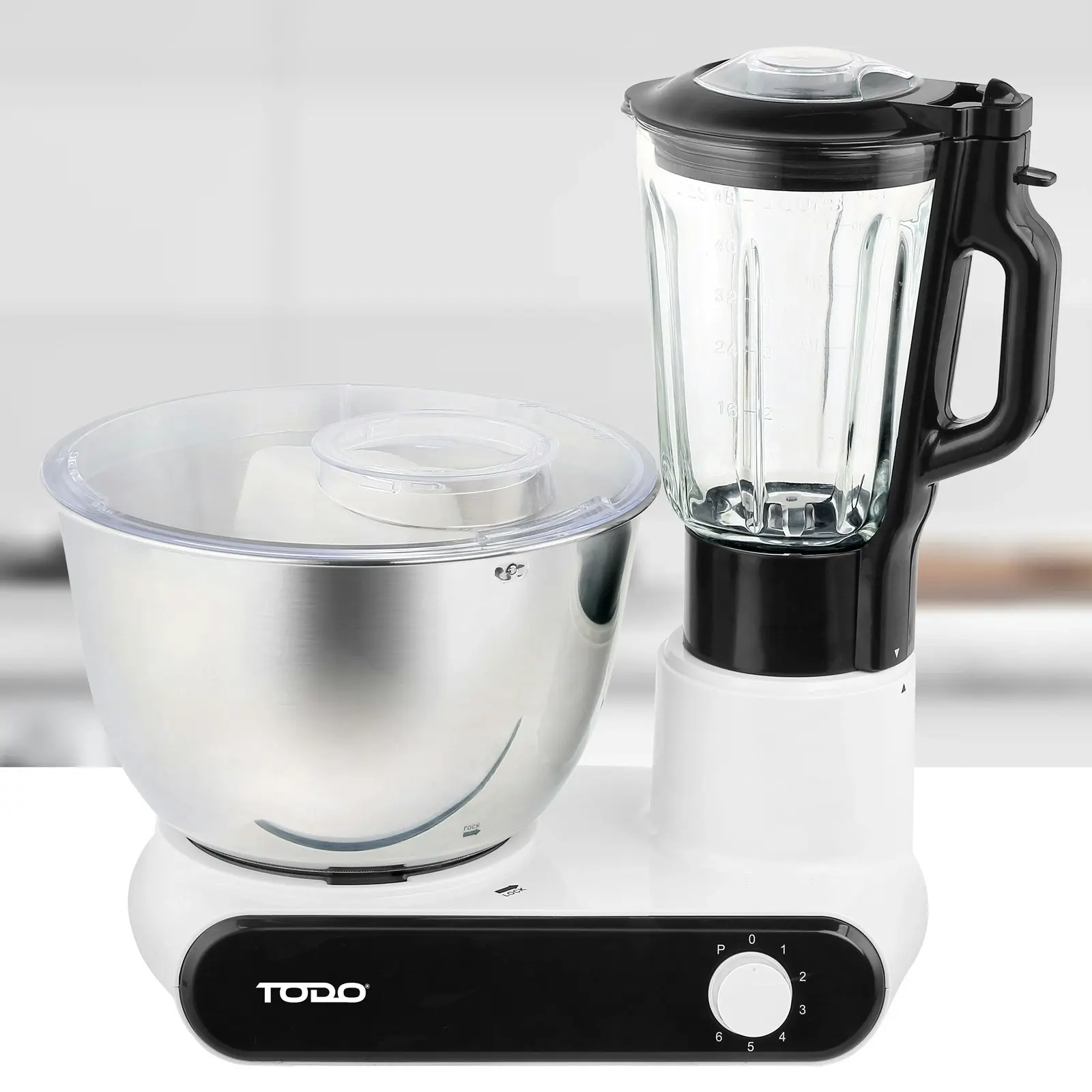 TODO Electric Stand Mixer 6L Stainless Steel Bowl Blender Attachment 7 Speed