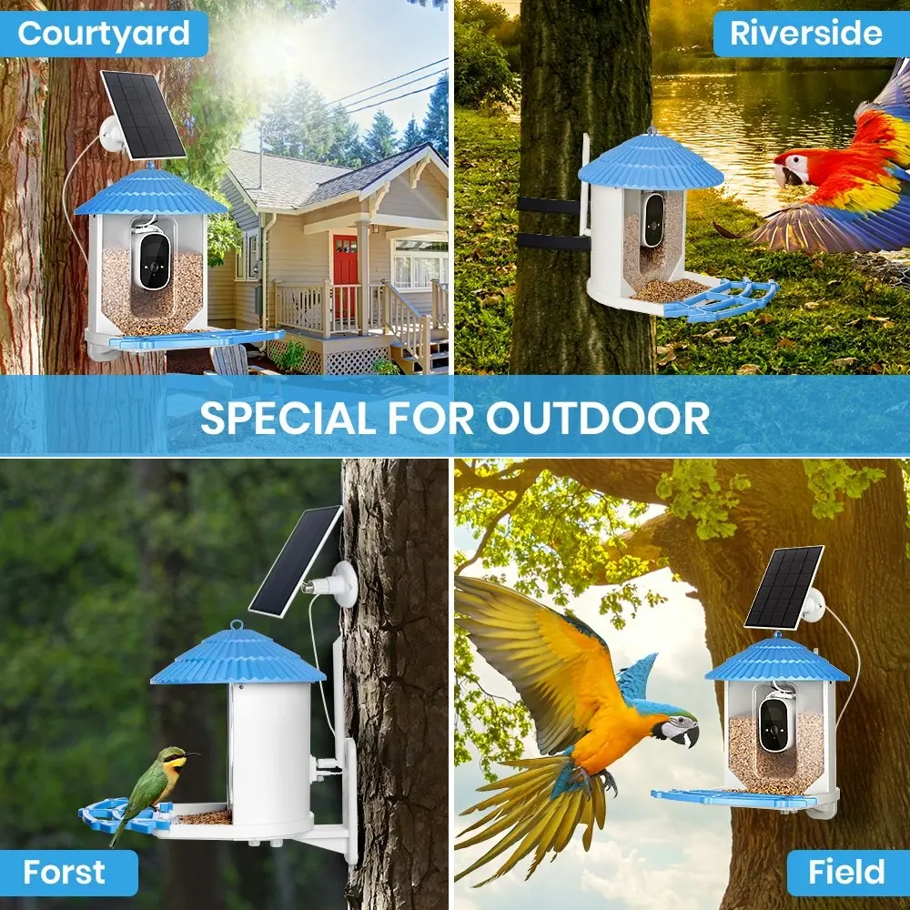 Taily Solar Smart Bird Feeder with Camera Waterproof for Garden Outdoor Bird Watching