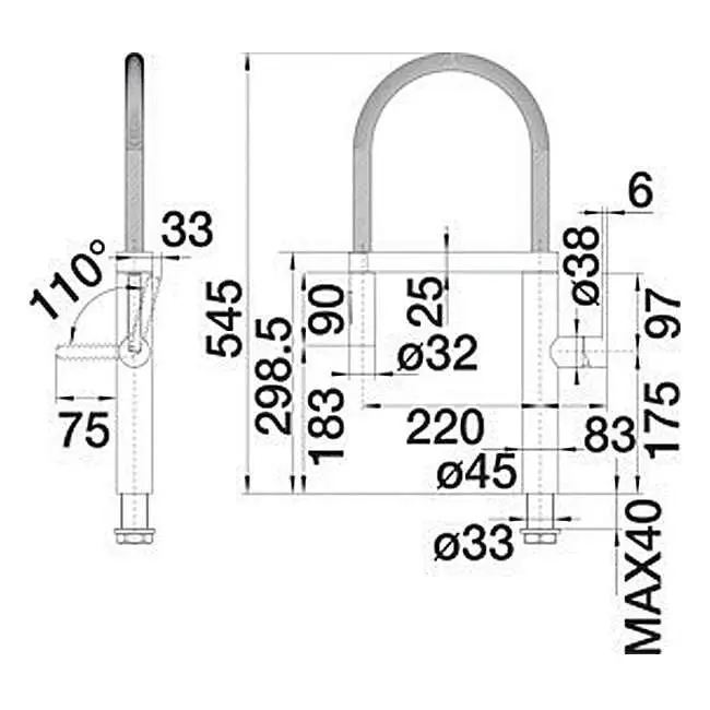 Blanco Brushed Chrome 360o Swivel Flexi Arm Mixer Tap BLANCOCULINABR 519367